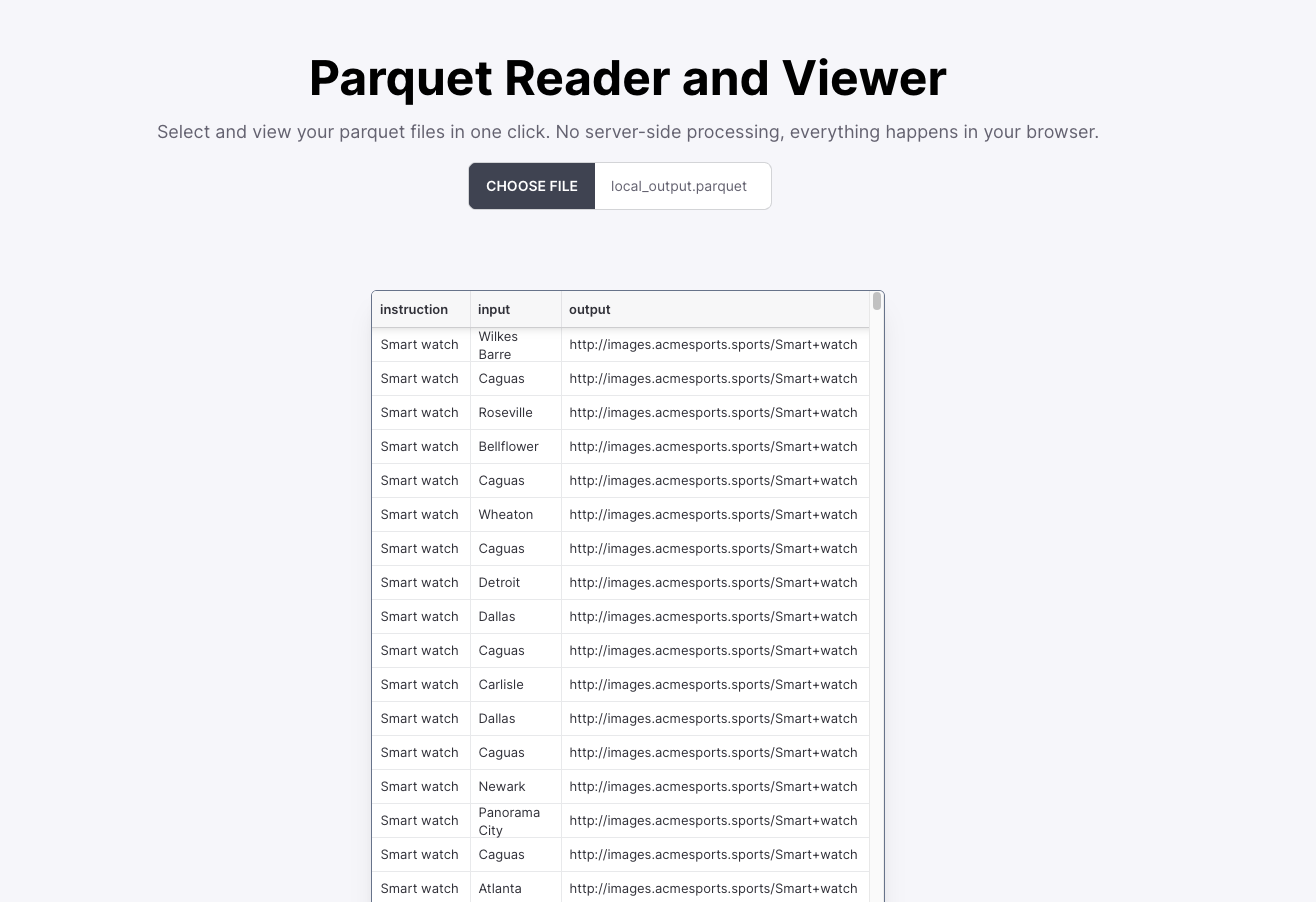 Parquet Viewer